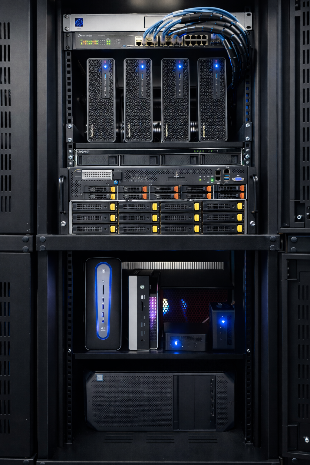 DigitalIA Cloud — Rack en producci&oacute;n en Montevideo, Uruguay